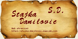 Stajka Danilović vizit kartica